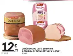 E.Leclerc ARGAL Jamón cocido extra bonnatur o pechuga de pavo sientabien oferta