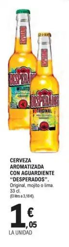 E.Leclerc DESPERADOS Cerveza aromatizada con aguardiente oferta
