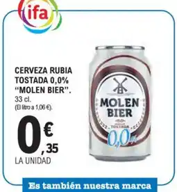 E.Leclerc MOLEN BIER Cerveza rubia tostada 0,0% oferta