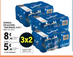 E.Leclerc SAN MIGUEL 0,0% Cerveza sin alcohol oferta