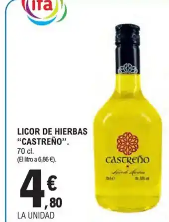 E.Leclerc CASTREÑO Licor de hierbas oferta