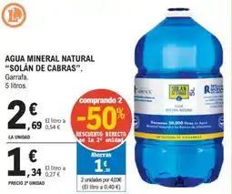 E.Leclerc SOLAN DE CABRAS Agua mineral natural oferta