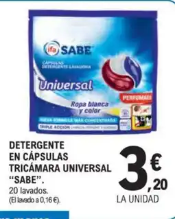 E.Leclerc SABE Detergente en cápsulas tricámara universal oferta