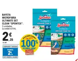 E.Leclerc SPONTEX Bayeta microfibra ultimate set clean oferta