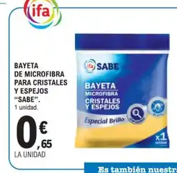 E.Leclerc SABE Mayeta de microfibra para cristales y espejos oferta
