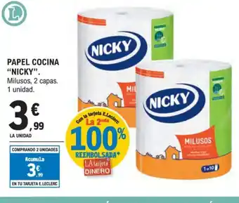 E.Leclerc NICKY papel cocina oferta