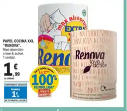 E.Leclerc RENOVA Papel cocina xxl oferta