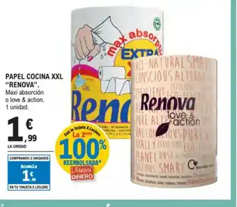 E.Leclerc RENOVA Papel cocina xxl oferta