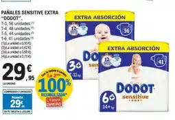 E.Leclerc DODOT Pañales sensitive extra oferta