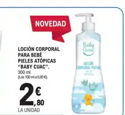 E.Leclerc BABY CUAC Loción corporal para bebé pieles atópicas oferta
