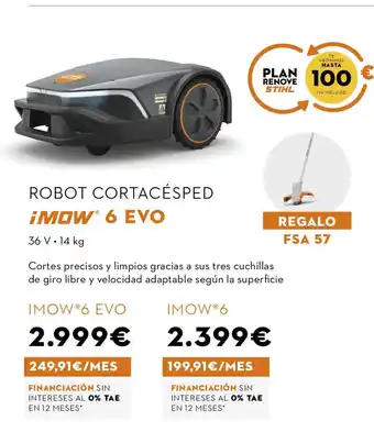 STIHL IMOW 6 EVO Robot cortacésped oferta