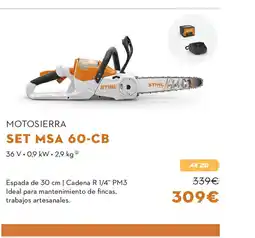 STIHL Motosierra SET MSA 60-CB oferta