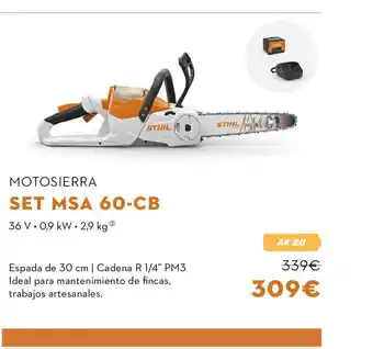 STIHL Motosierra SET MSA 60-CB oferta