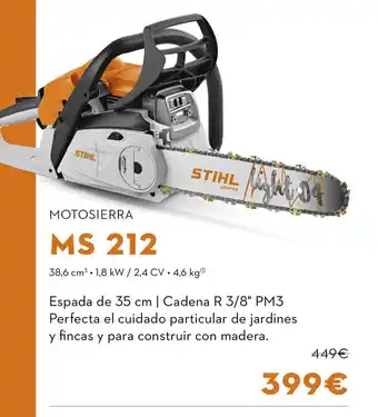STIHL Motosierra MS 212 oferta