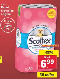 Lidl SCOTTEX Papel higiénico original oferta
