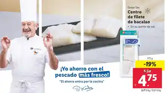 Lidl OCEAN SEA Centro de filete de bacalao oferta