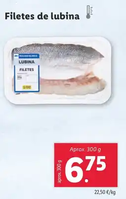 Lidl Filetes de lubina oferta