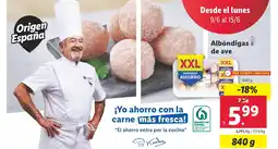 Lidl Albóndigas de ave oferta
