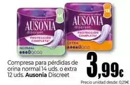 Unide Market Ausonia - compresa para pérdidas de orina normal o extra oferta