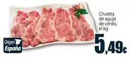 Unide Market Chuleta de aguja de cerdo oferta