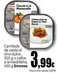 Unide Market Emcesa - carrillada de cerdo al vino dulce/ 300 g o callos a la madrileña oferta