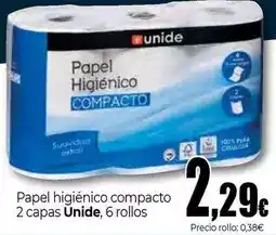 Unide Market Unide - papel higiénico compacto 2 capas oferta