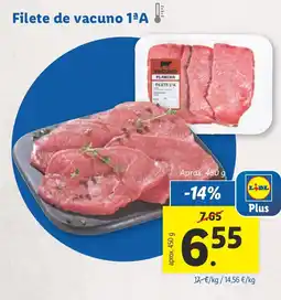 Lidl Filete de vacuno 1ªA oferta
