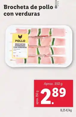 Lidl Brocheta de pollo con verduras oferta