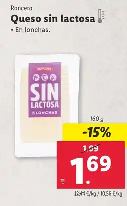 Lidl RONCERO Queso sin lactosa oferta