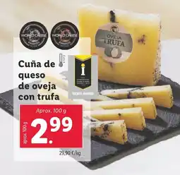 Lidl Cuña de queso de oveja con trufa oferta