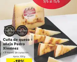 Lidl Cuña de queso añejo Pedro Ximénez oferta
