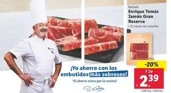 Lidl REALVALLE Enrique Tomás Jamón Gran Reserva oferta