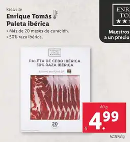 Lidl REALVALLE Enrique Tomás Paleta ibérica oferta