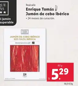 Lidl REALVALLE Enrique Tomás Jamón de cebo ibérico oferta