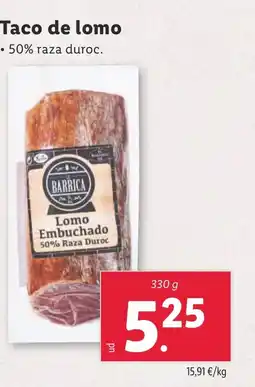 Lidl Taco de lomo oferta