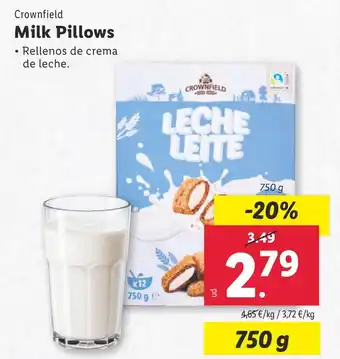 Lidl CROWNFIELD Milk Pillows oferta