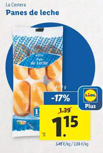 Lidl LA CESTERA Panes de leche oferta