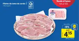 Lidl Filetes de lomo de cerdo oferta