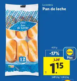 Lidl LA CESTERA Pan de leche oferta