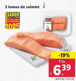 Lidl 2 lomos de salmón oferta