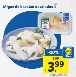 Lidl Migas de bacalao desaladas oferta