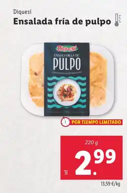 Lidl DIQUESI Ensalada fría de pulpo oferta