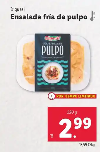 Lidl DIQUESI Ensalada fría de pulpo oferta