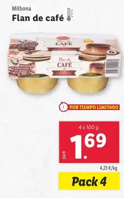 Lidl MILBONA Flan de café oferta