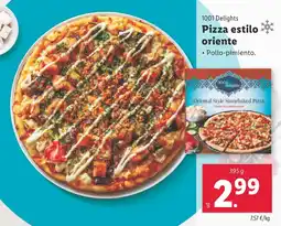 Lidl 1001 DELIGHTS Pizza estilo oriente oferta