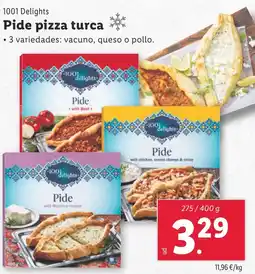 Lidl 1001 DELIGHTS Pide pizza turca oferta