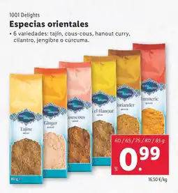 Lidl 1001 DELIGHTS Especias orientales oferta