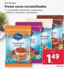 Lidl 1001 DELIGHTS Frutos secos caramelizados oferta