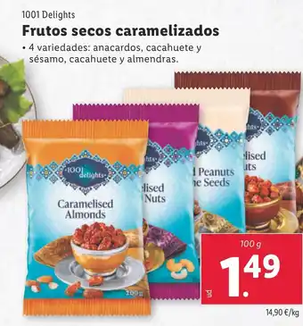 Lidl 1001 DELIGHTS Frutos secos caramelizados oferta