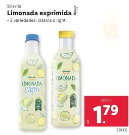 Lidl SOLEVITA Limonada exprimida↓ oferta